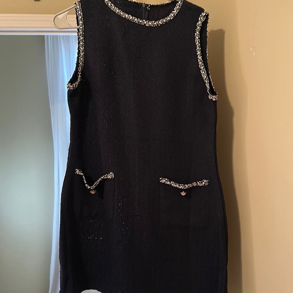 Navy tweed dress